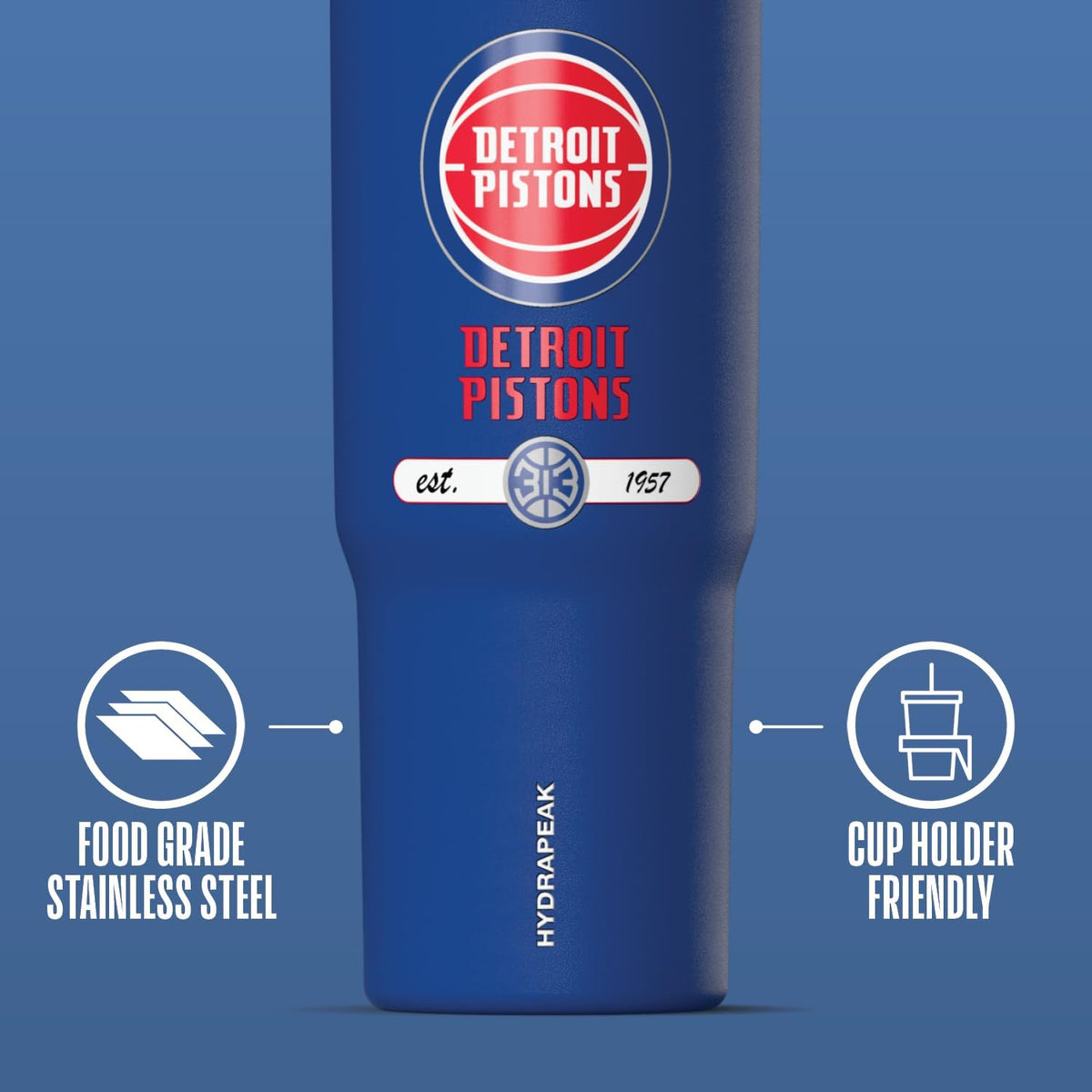 NBA Officially Licensed New Orleans Pelicans Nomad 32oz Insulated Stainless Steel Leakproof Travel Tumbler with Flexible Grip Handle, Straw Lid & Cupholder Friendly Design