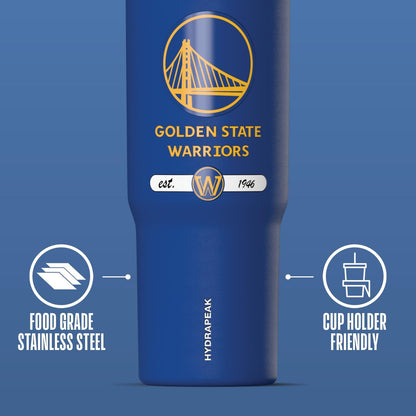 NBA Officially Licensed New Orleans Pelicans Nomad 32oz Insulated Stainless Steel Leakproof Travel Tumbler with Flexible Grip Handle, Straw Lid & Cupholder Friendly Design