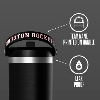 NBA Officially Licensed New Orleans Pelicans Nomad 32oz Insulated Stainless Steel Leakproof Travel Tumbler with Flexible Grip Handle, Straw Lid & Cupholder Friendly Design