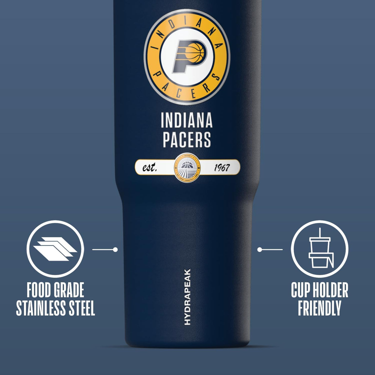NBA Officially Licensed New Orleans Pelicans Nomad 32oz Insulated Stainless Steel Leakproof Travel Tumbler with Flexible Grip Handle, Straw Lid & Cupholder Friendly Design