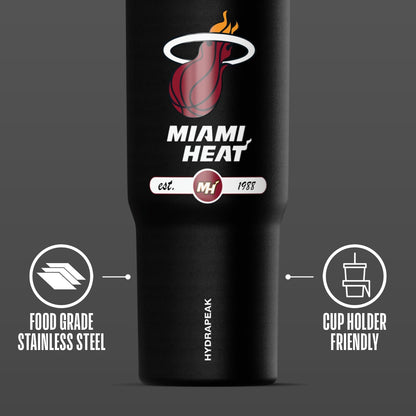 NBA Officially Licensed New Orleans Pelicans Nomad 32oz Insulated Stainless Steel Leakproof Travel Tumbler with Flexible Grip Handle, Straw Lid & Cupholder Friendly Design
