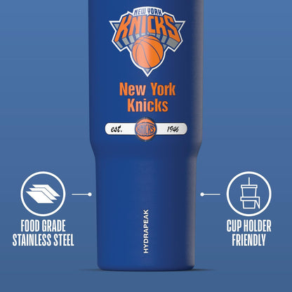 NBA Officially Licensed New Orleans Pelicans Nomad 32oz Insulated Stainless Steel Leakproof Travel Tumbler with Flexible Grip Handle, Straw Lid & Cupholder Friendly Design