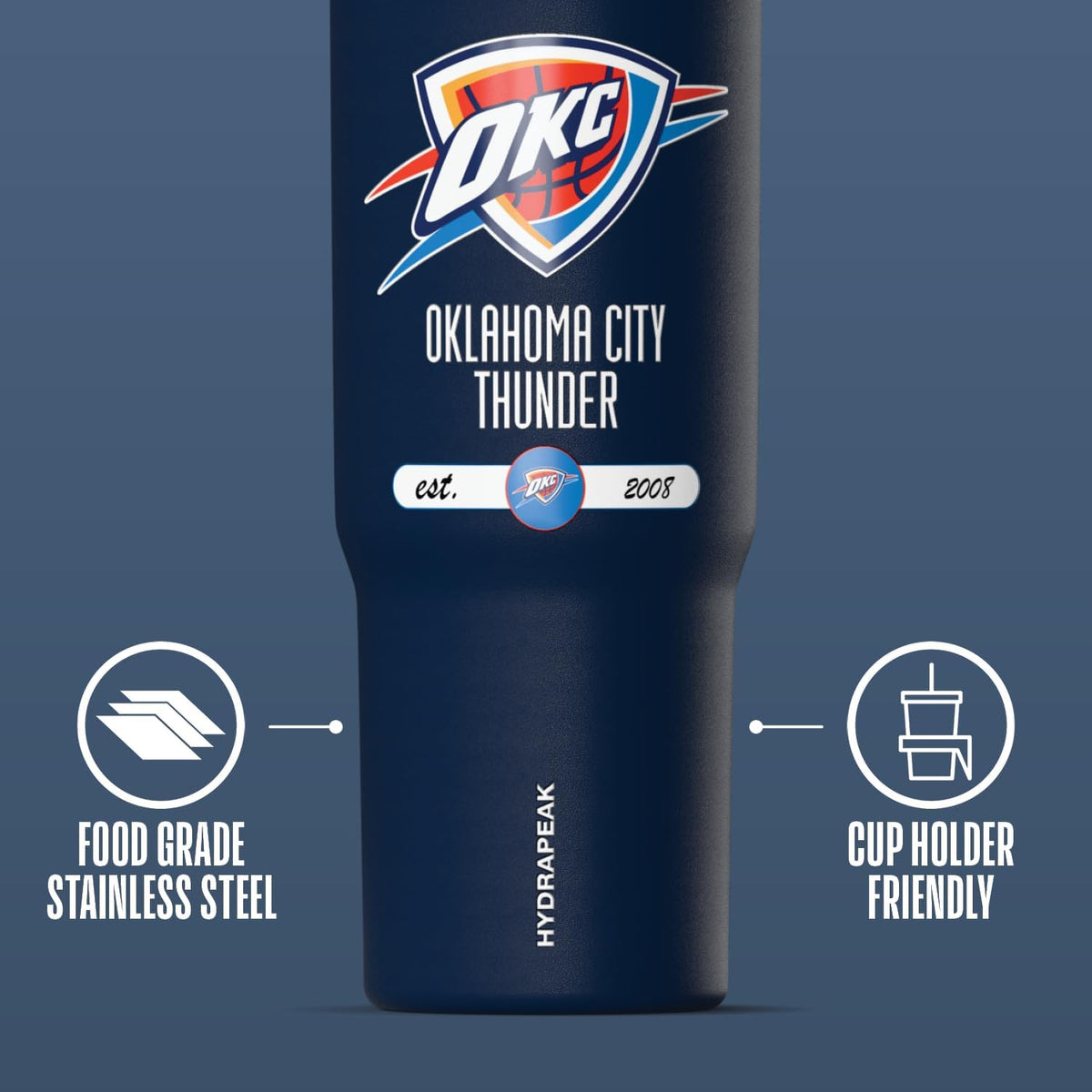 NBA Officially Licensed New Orleans Pelicans Nomad 32oz Insulated Stainless Steel Leakproof Travel Tumbler with Flexible Grip Handle, Straw Lid & Cupholder Friendly Design