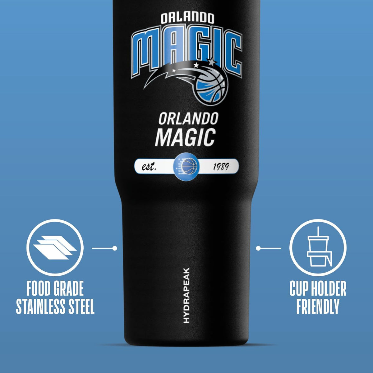 NBA Officially Licensed New Orleans Pelicans Nomad 32oz Insulated Stainless Steel Leakproof Travel Tumbler with Flexible Grip Handle, Straw Lid & Cupholder Friendly Design