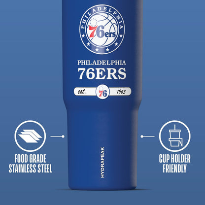 NBA Officially Licensed New Orleans Pelicans Nomad 32oz Insulated Stainless Steel Leakproof Travel Tumbler with Flexible Grip Handle, Straw Lid & Cupholder Friendly Design