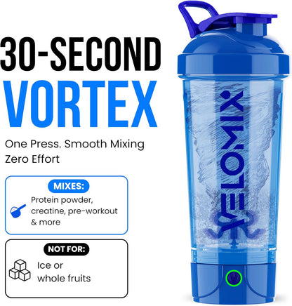 24oz Electric Protein Shaker Bottle for Protein Mixes, Transparent