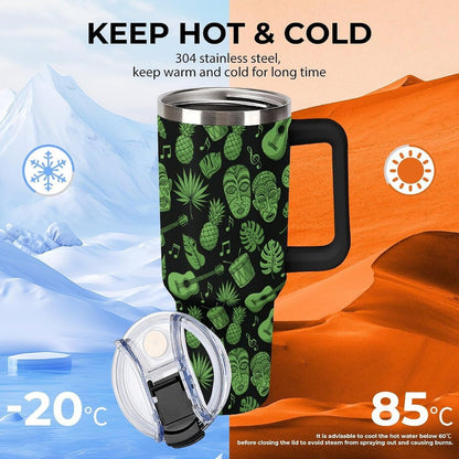 Leakproof Car Cup Vacuum Sealed With Lid For Office Crystal Clear Blue Water Ripple Print Drinkware Light Rose Red-style-5 - Colors G