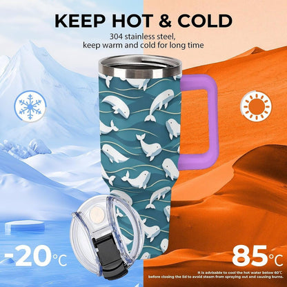 Leakproof Car Cup Vacuum Sealed With Lid For Office Crystal Clear Blue Water Ripple Print Drinkware Light Rose Red-style-5 - Colors G
