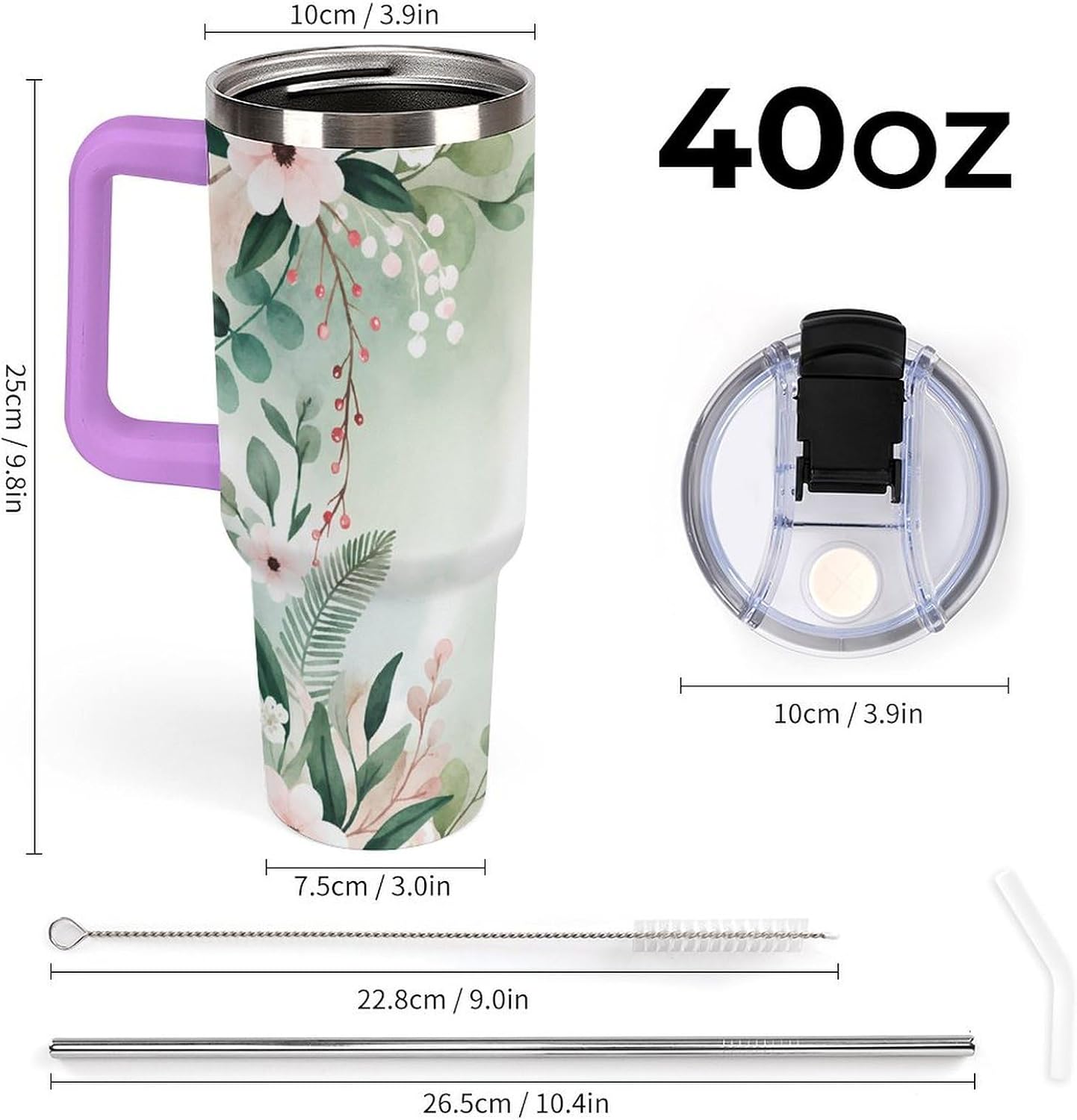 Leakproof Car Cup Vacuum Sealed With Lid For Office Crystal Clear Blue Water Ripple Print Drinkware Light Rose Red-style-5 - Colors G
