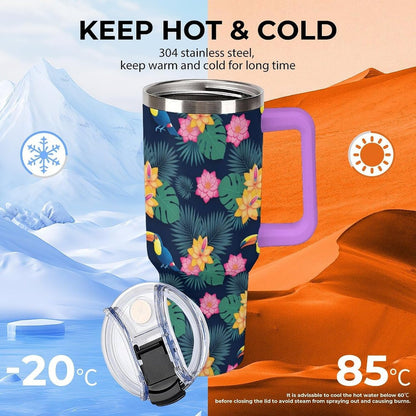 Leakproof Car Cup Vacuum Sealed With Lid For Office Crystal Clear Blue Water Ripple Print Drinkware Light Rose Red-style-5 - Colors G