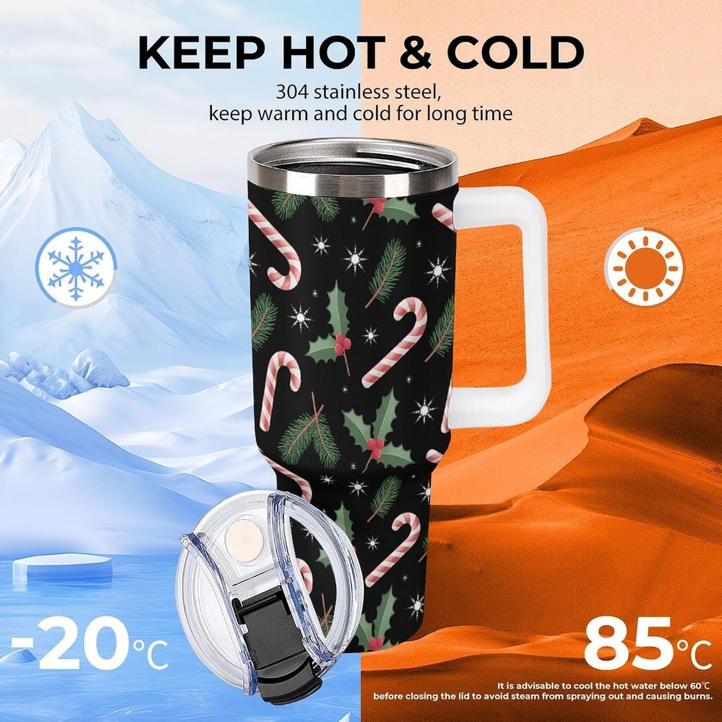 Leakproof Car Cup Vacuum Sealed With Lid For Office Crystal Clear Blue Water Ripple Print Drinkware Light Rose Red-style-5 - Colors G
