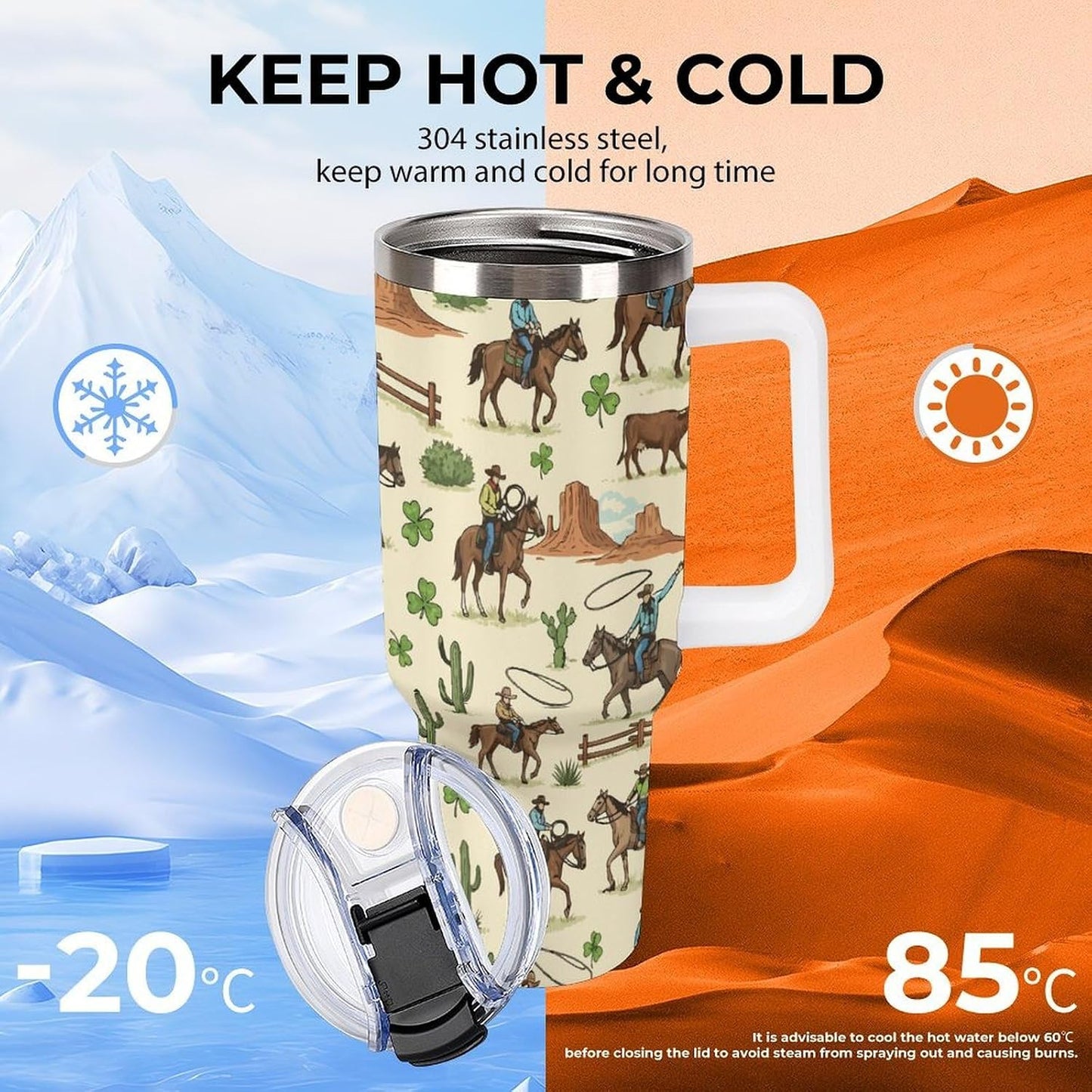 Leakproof Car Cup Vacuum Sealed With Lid For Office Crystal Clear Blue Water Ripple Print Drinkware Light Rose Red-style-5 - Colors G