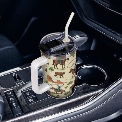 Leakproof Car Cup Vacuum Sealed With Lid For Office Crystal Clear Blue Water Ripple Print Drinkware Light Rose Red-style-5 - Colors G