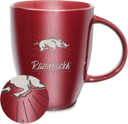 NCAA 18oz Laser Engraved Ceramic Lustre Mug - Coffee-Tea - Colors A