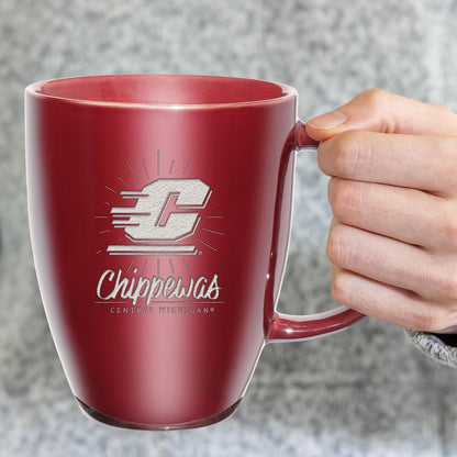 NCAA 18oz Laser Engraved Ceramic Lustre Mug - Coffee-Tea - Colors A