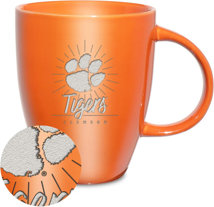 NCAA 18oz Laser Engraved Ceramic Lustre Mug - Coffee-Tea - Colors A