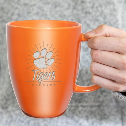 NCAA 18oz Laser Engraved Ceramic Lustre Mug - Coffee-Tea - Colors A