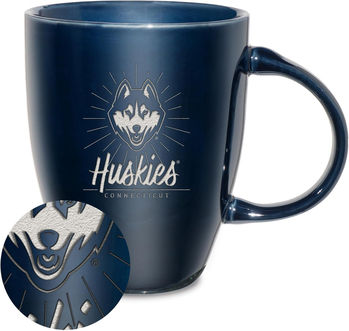 NCAA 18oz Laser Engraved Ceramic Lustre Mug - Coffee-Tea - Colors A