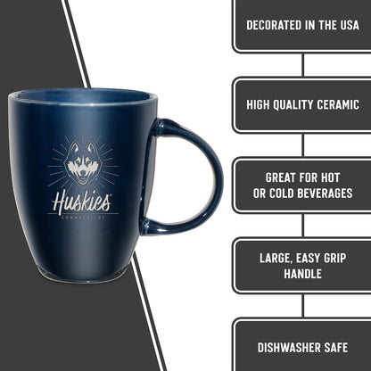 NCAA 18oz Laser Engraved Ceramic Lustre Mug - Coffee-Tea - Colors A