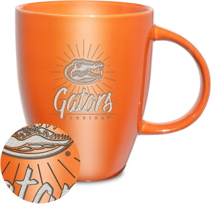 NCAA 18oz Laser Engraved Ceramic Lustre Mug - Coffee-Tea - Colors A