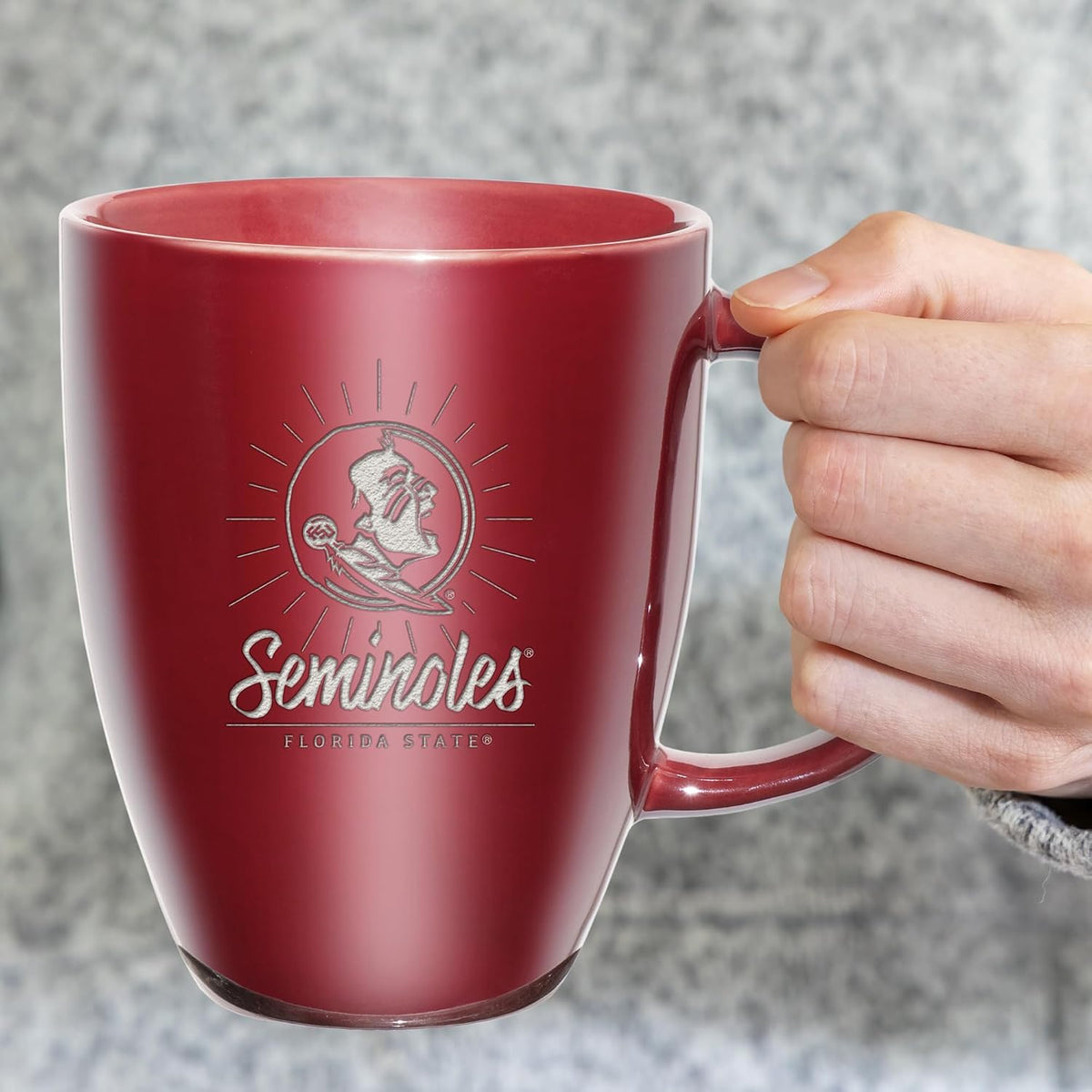 NCAA 18oz Laser Engraved Ceramic Lustre Mug - Coffee-Tea - Colors A