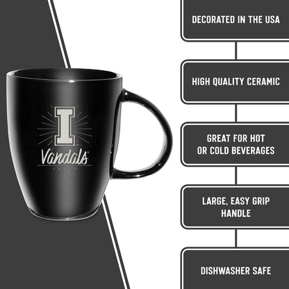 NCAA 18oz Laser Engraved Ceramic Lustre Mug - Coffee-Tea - Colors A