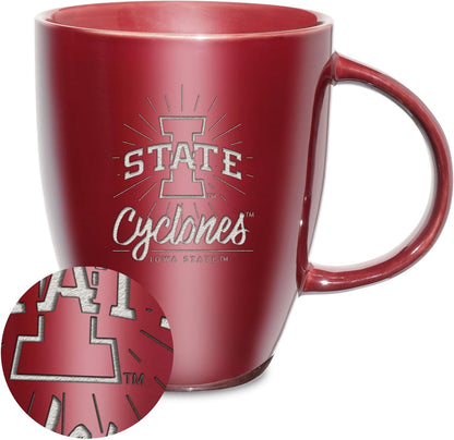 NCAA 18oz Laser Engraved Ceramic Lustre Mug - Coffee-Tea - Colors A