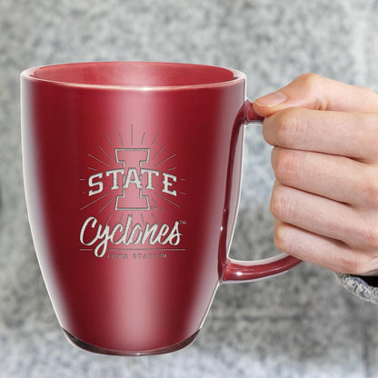 NCAA 18oz Laser Engraved Ceramic Lustre Mug - Coffee-Tea - Colors A