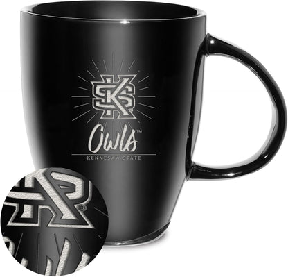 NCAA 18oz Laser Engraved Ceramic Lustre Mug - Coffee-Tea - Colors A