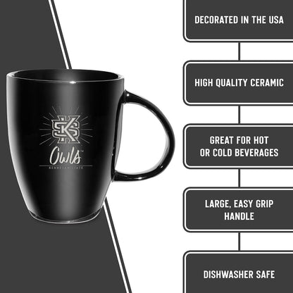 NCAA 18oz Laser Engraved Ceramic Lustre Mug - Coffee-Tea - Colors A