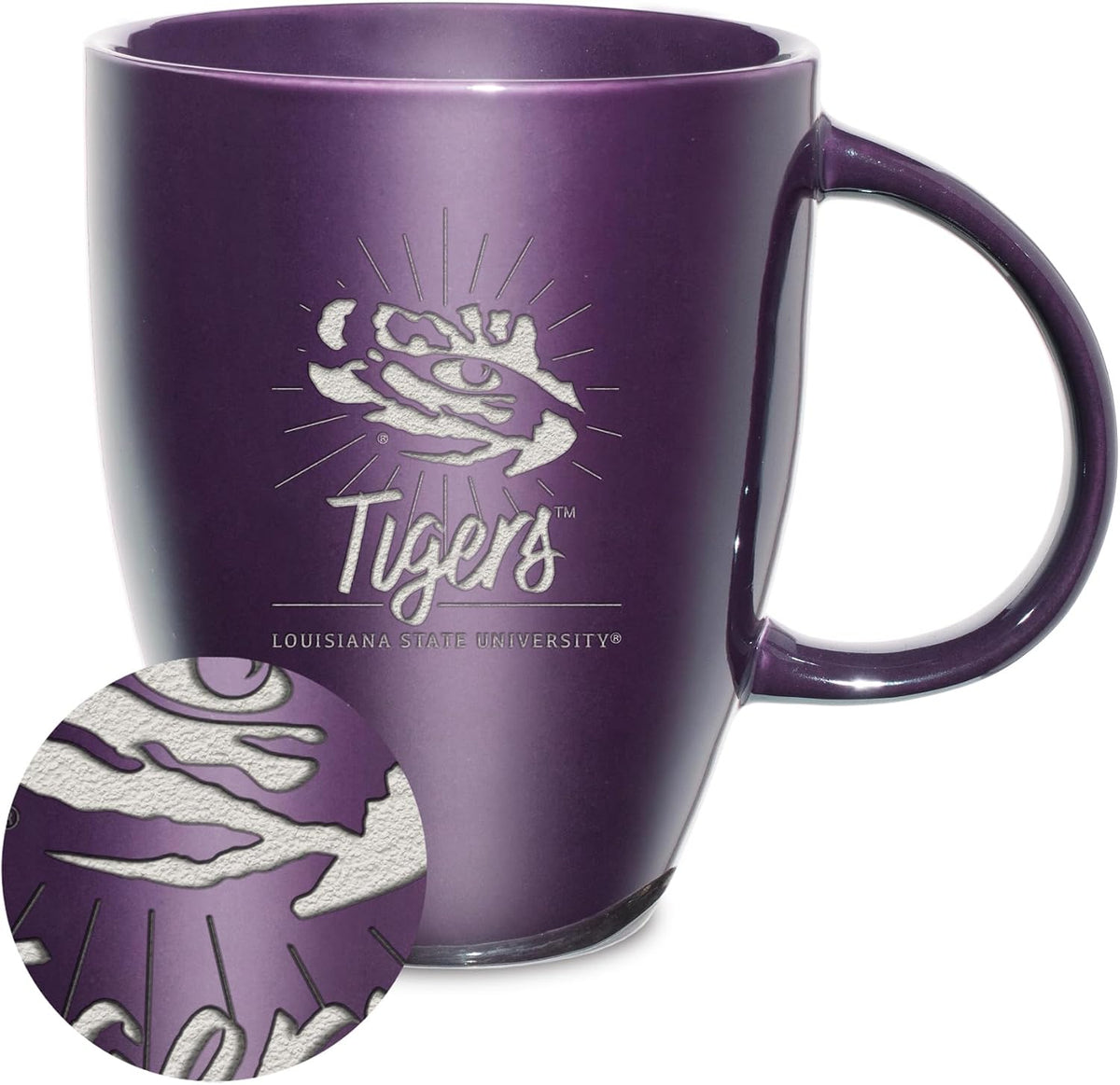 NCAA 18oz Laser Engraved Ceramic Lustre Mug - Coffee-Tea - Colors A