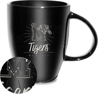 NCAA 18oz Laser Engraved Ceramic Lustre Mug - Coffee-Tea - Colors A