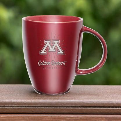NCAA 18oz Laser Engraved Ceramic Lustre Mug - Coffee-Tea - Colors A