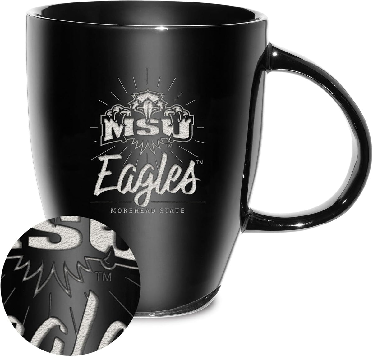 NCAA 18oz Laser Engraved Ceramic Lustre Mug - Coffee-Tea - Colors A