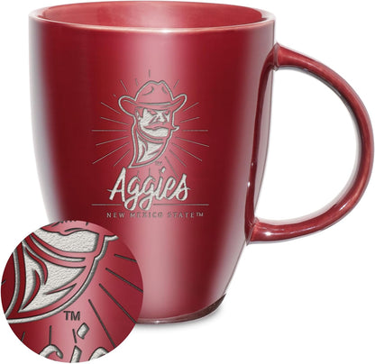 NCAA 18oz Laser Engraved Ceramic Lustre Mug - Coffee-Tea - Colors A