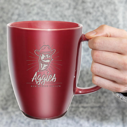 NCAA 18oz Laser Engraved Ceramic Lustre Mug - Coffee-Tea - Colors A