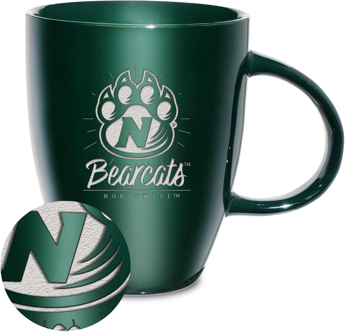 NCAA 18oz Laser Engraved Ceramic Lustre Mug - Coffee-Tea - Colors A