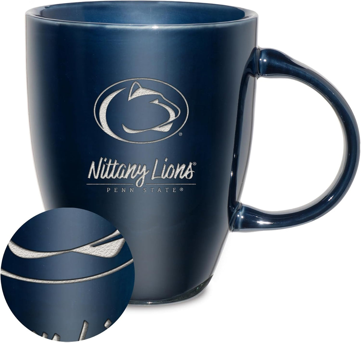 NCAA 18oz Laser Engraved Ceramic Lustre Mug - Coffee-Tea - Colors A