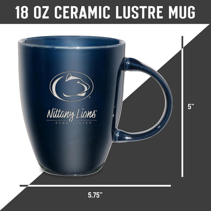 NCAA 18oz Laser Engraved Ceramic Lustre Mug - Coffee-Tea - Colors A
