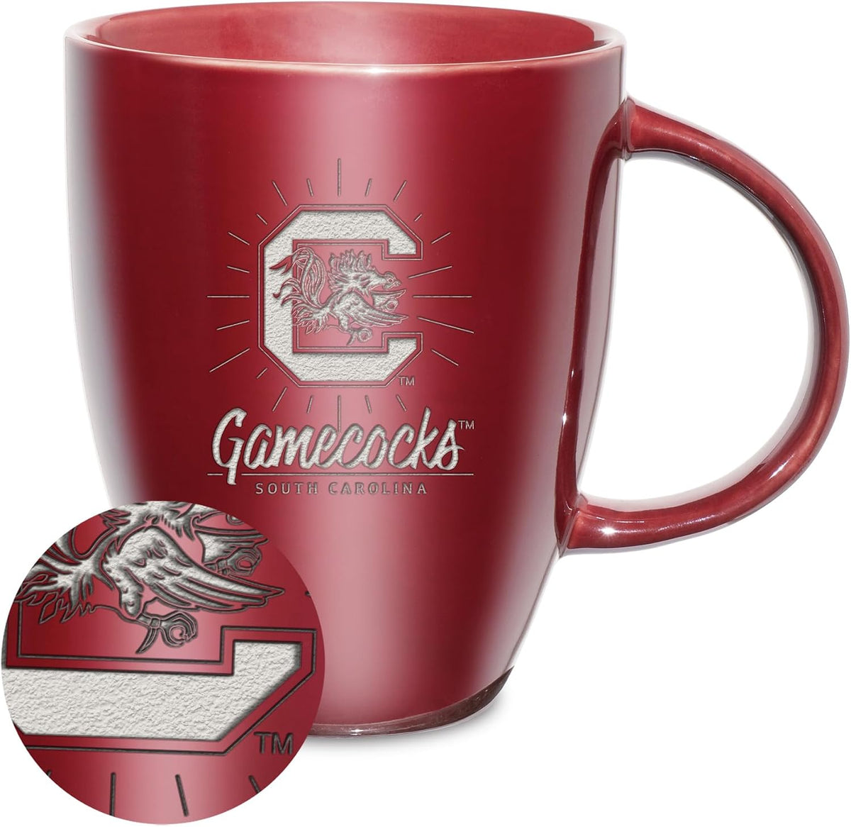 NCAA 18oz Laser Engraved Ceramic Lustre Mug - Coffee-Tea - Colors A