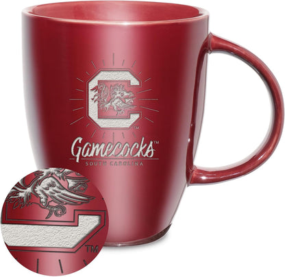 NCAA 18oz Laser Engraved Ceramic Lustre Mug - Coffee-Tea - Colors A