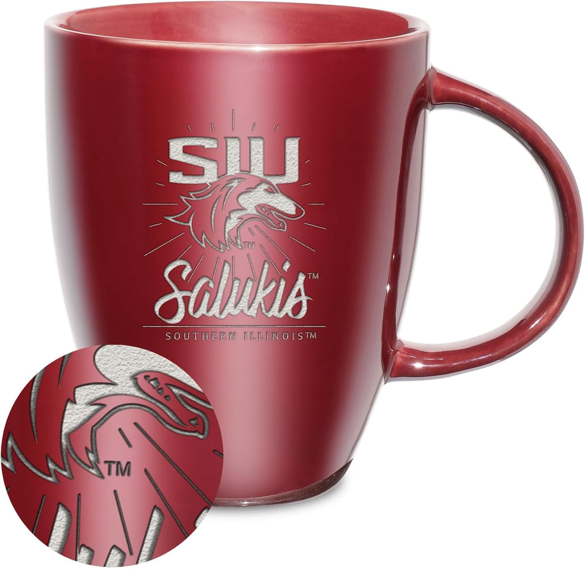 NCAA 18oz Laser Engraved Ceramic Lustre Mug - Coffee-Tea - Colors A