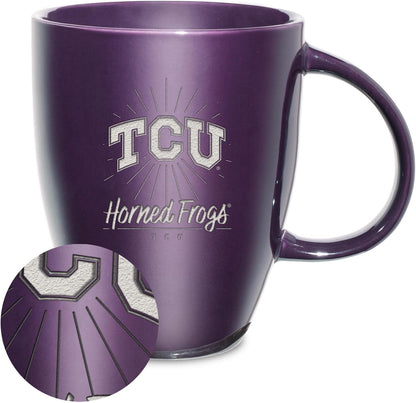 NCAA 18oz Laser Engraved Ceramic Lustre Mug - Coffee-Tea - Colors A