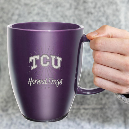 NCAA 18oz Laser Engraved Ceramic Lustre Mug - Coffee-Tea - Colors A