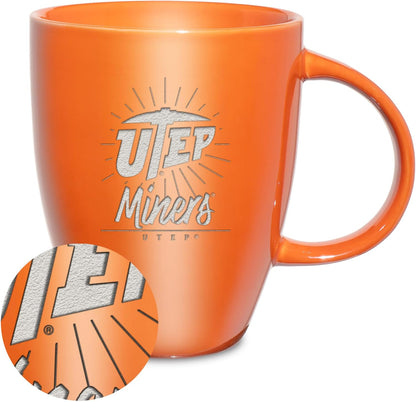 NCAA 18oz Laser Engraved Ceramic Lustre Mug - Coffee-Tea - Colors A