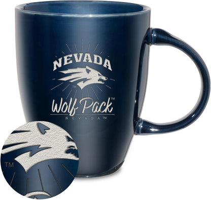 NCAA 18oz Laser Engraved Ceramic Lustre Mug - Coffee-Tea - Colors A