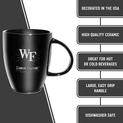 NCAA 18oz Laser Engraved Ceramic Lustre Mug - Coffee-Tea - Colors A