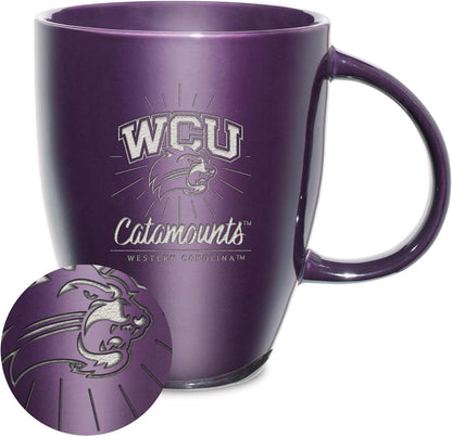 NCAA 18oz Laser Engraved Ceramic Lustre Mug - Coffee-Tea - Colors A