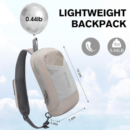 Sling Bag RFID Blocking Lightweight Crossbody Backpack Chest Shoulder Bag for Travel Sports Running
