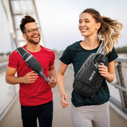Sling Bag RFID Blocking Lightweight Crossbody Backpack Chest Shoulder Bag for Travel Sports Running